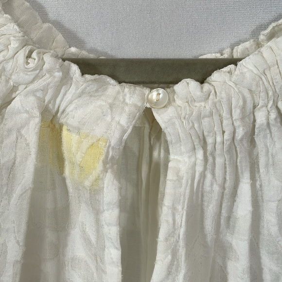 Roller Rabbit Top Blouse S White 100% Cotton EUC Like New - Picture 5 of 11